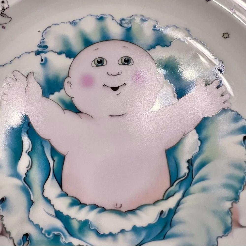 1984 Royal Worcester ENGLAND Cabbage Patch Kids Mug, Bowl, Plate 3 PCs - Vintage